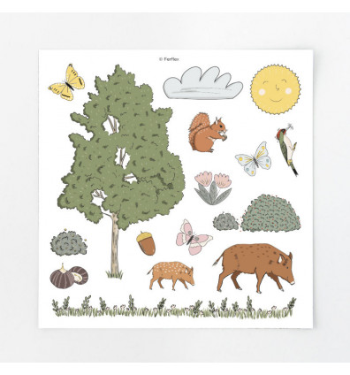 animals and the forest. magnetic game for children