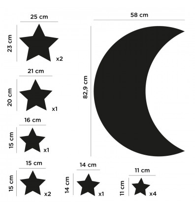 Magnetic moon and stars board