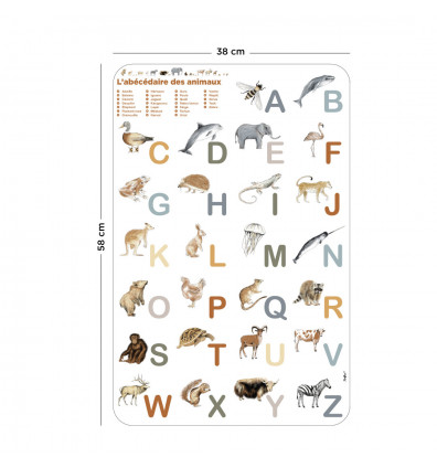 Magnetic animal alphabet board kit