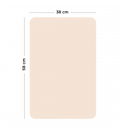 Rectangular colored magnetic board. Pale pink