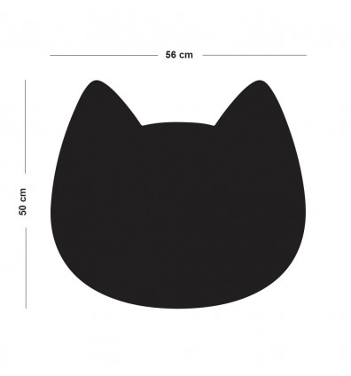 dimension Magnetic slate wall chart in the shape of a cat's head