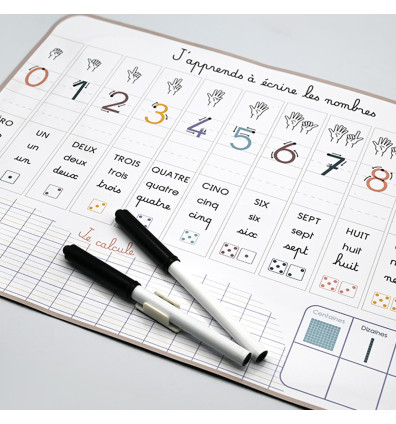 Magnetic erasable slate to recognize and write numbers