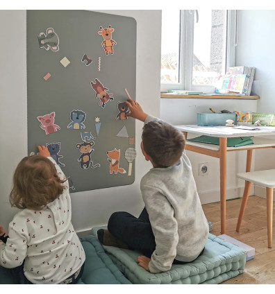 Large Green Magnetic Wall Chart for Children
