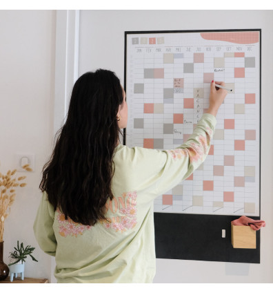 Magnetic dry-erase wall calendar - Ideal for an office - Ferflex