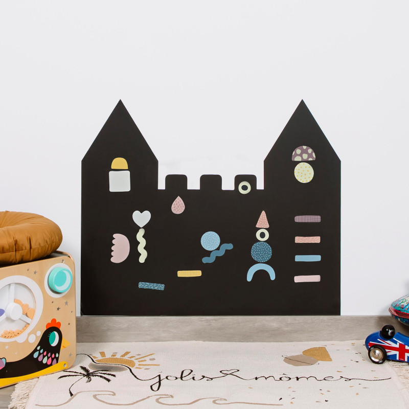 Magnetic wall chart in the shape of a castle ideal for decorating a child's room from 3 years - Ferflex