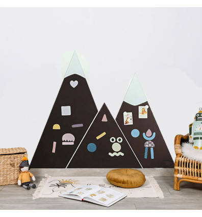 magnetic wall chart in the shape of a mountain for a child's room