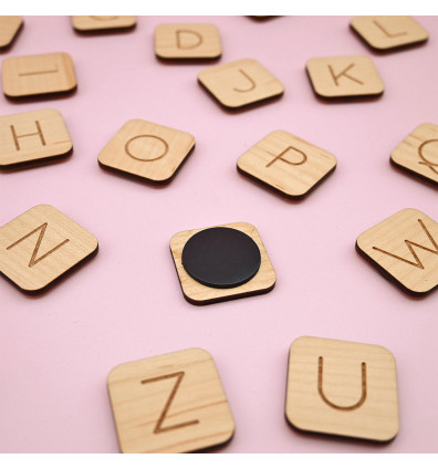 Magnetic wooden letters for fridge or magnetic board - Ferflex