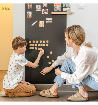 Magnetic wooden alphabet for fridge or magnetic board - Ferflex