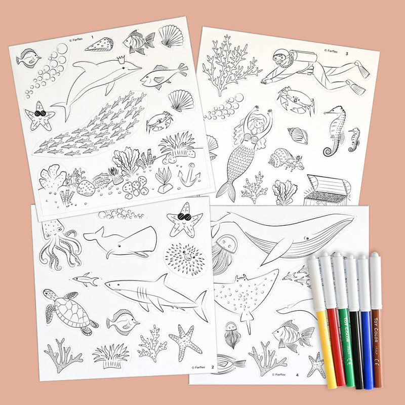 erasable and magnetic coloring for fridge