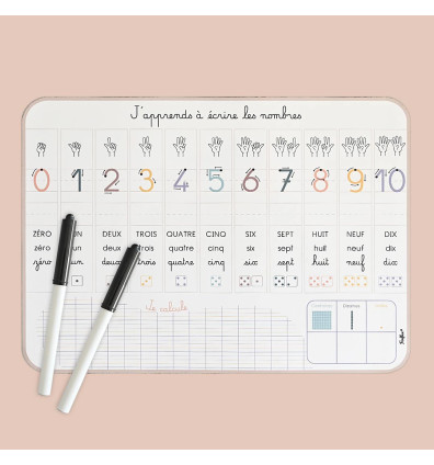 Magnetic educational erasable slate I'm learning to write numbers - for kids - Ferflex