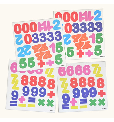 Multicolored magnetic numbers - educational game for children - Ferflex