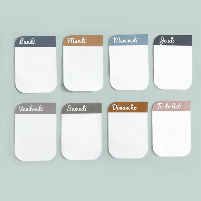 Magnetic writing slate for menu Weekly planning