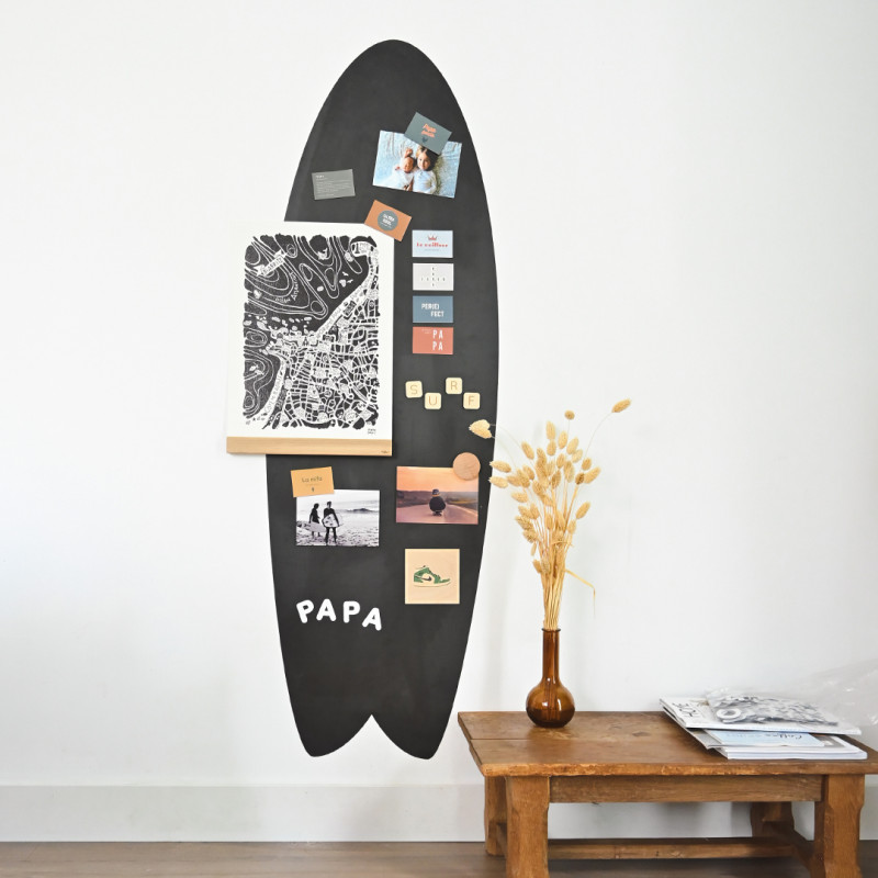 surfboard-shaped magnetic board - wall decor - Ferflex