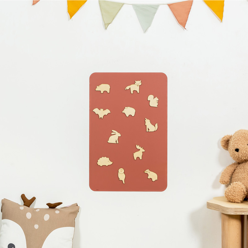 Terracotta magnetic wall art, small size for children's rooms - Ferflex