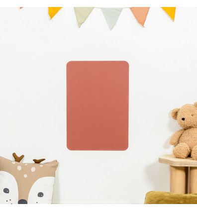 Terracotta magnetic wall board ideal for creating a play area for children - Ferflex