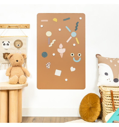 Caramel magnetic wall art for a cosy children's bedroom - Ferflex