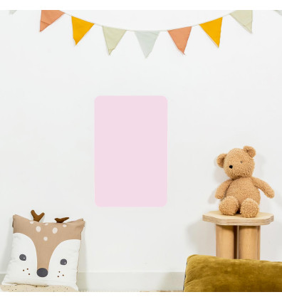 Rectangular pink magnetic wall chart ideal for a child's room