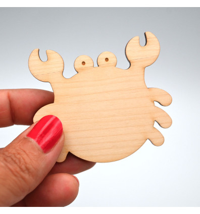 wooden magnet - crab shape for fridge - Ferflex