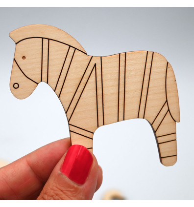 wooden magnet - zebra shape for fridge - Ferflex