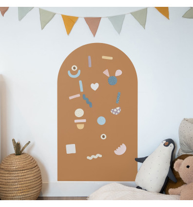 Papier peint magnétique Arche caramel pour créer un espace de jeu dans chambre d'enfant - Ferflex