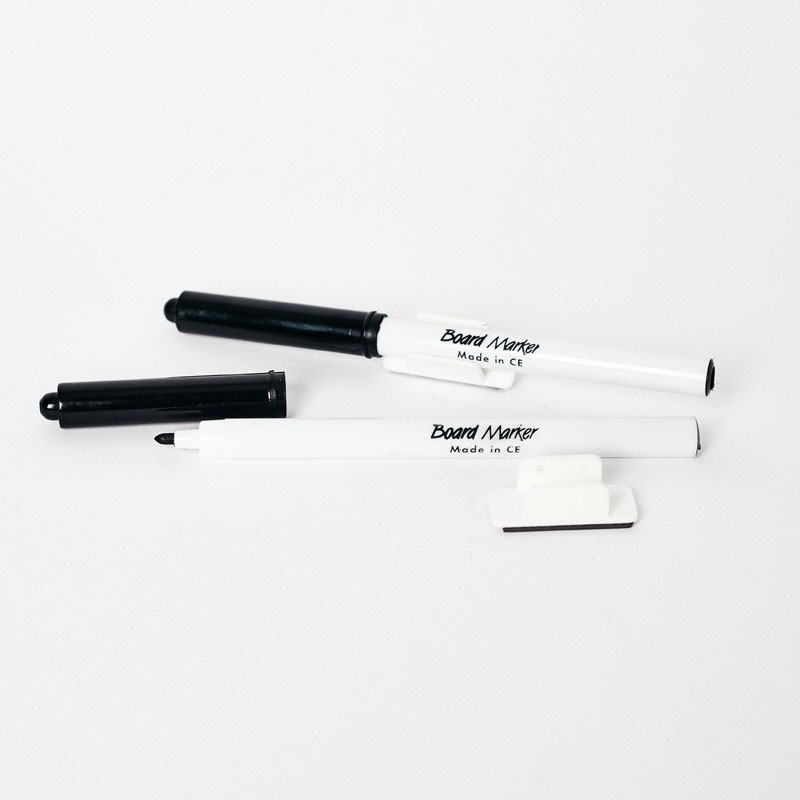 Dry erase marker and magnetic marker holder - Set of 5 markers