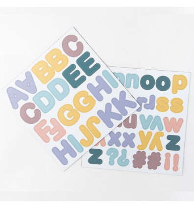 lettres alphabet magnétique couleurs pastel