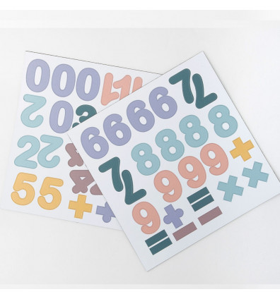 pastel magnetic numbers - 100 magnets