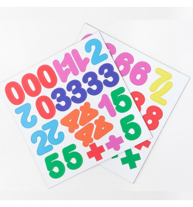 chiffres magnétiques multicolores - lot de 50 magnets