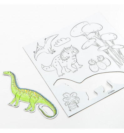 Magnets à colorier - Dinosaures