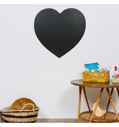 magnetic slate wall chart in the shape of a heart