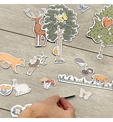 Magnetic shapes for children - animals and the forest